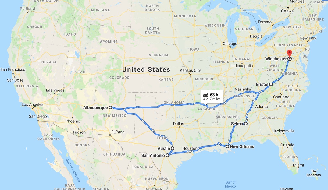 2019 Southern Cross-Country Road Trip
